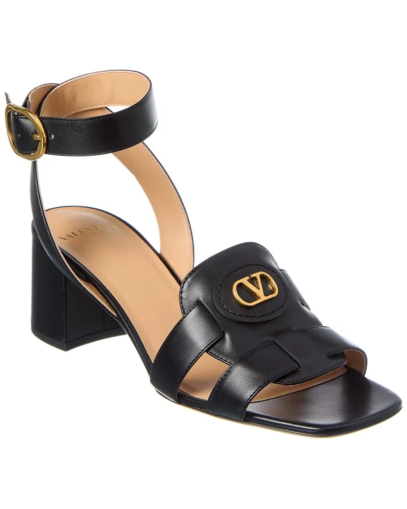 Valentino Garavani VLogo 55 Leather Sandal Black