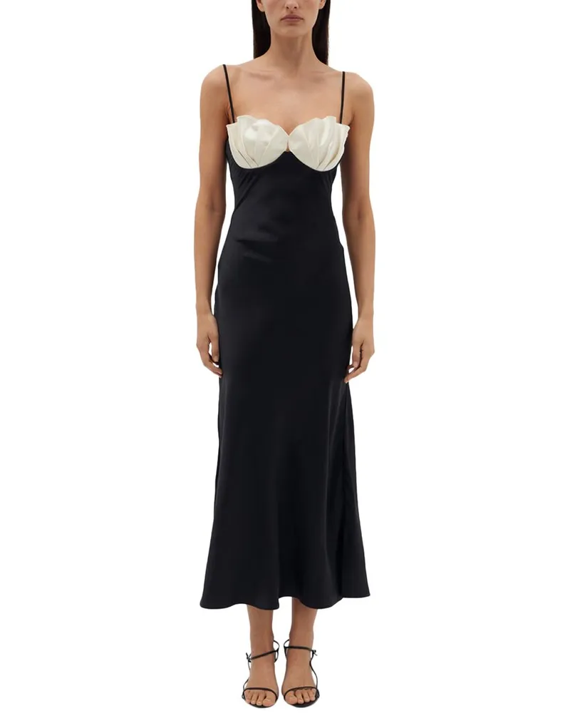 Rachel Gilbert Ryder Wool & Silk-Blend Midi Dress Black