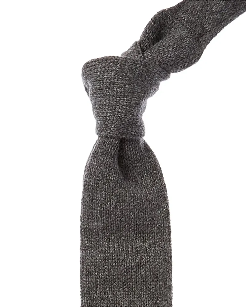 Brunello Cucinelli Grey Cashmere Tie Nocolor