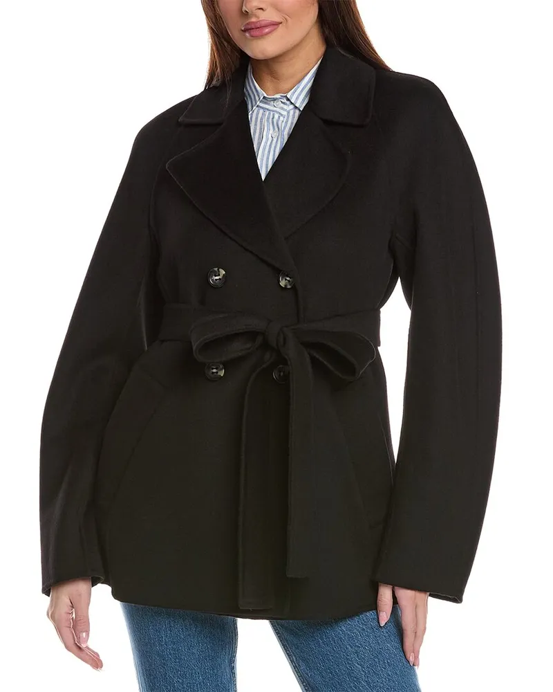 SPORTMAX Ella Wool & Cashmere-Blend Coat Black