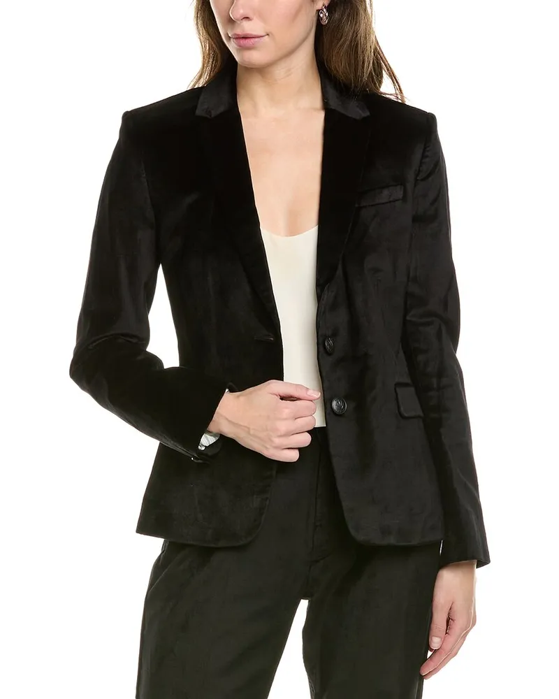Rag & Bone Razor Velvet Blazer Black