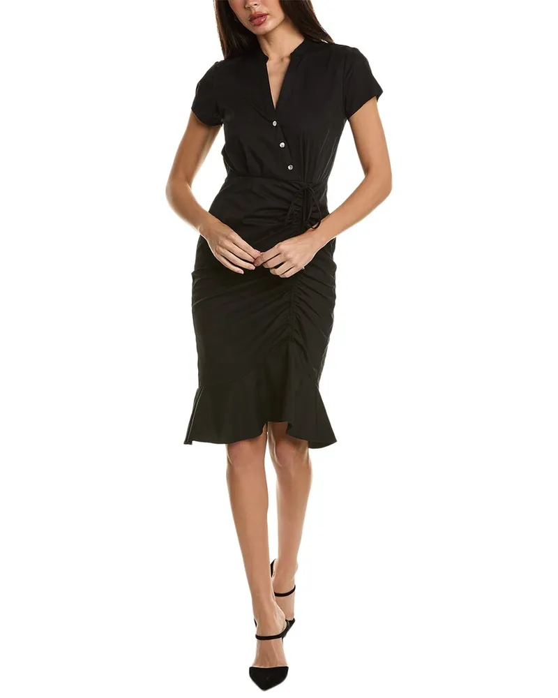 Elie Tahari The Leah Midi Dress Grey