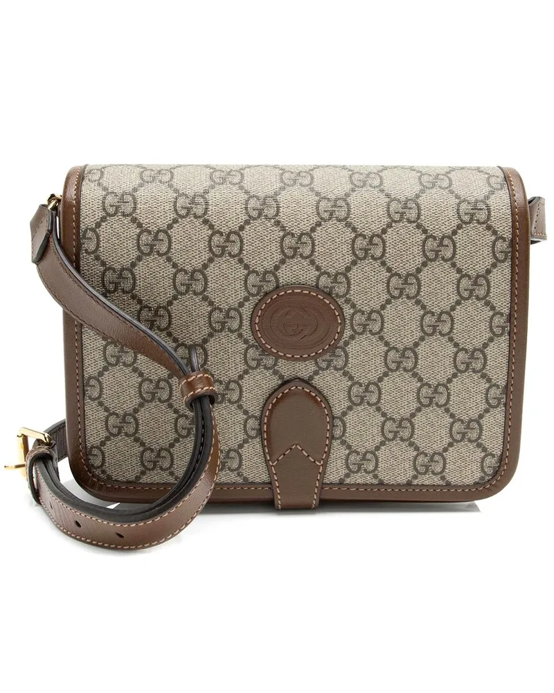 Gucci Brown GG Supreme Canvas Interlocking G Mini Crossbody (Authentic Pre-Loved Nocolor
