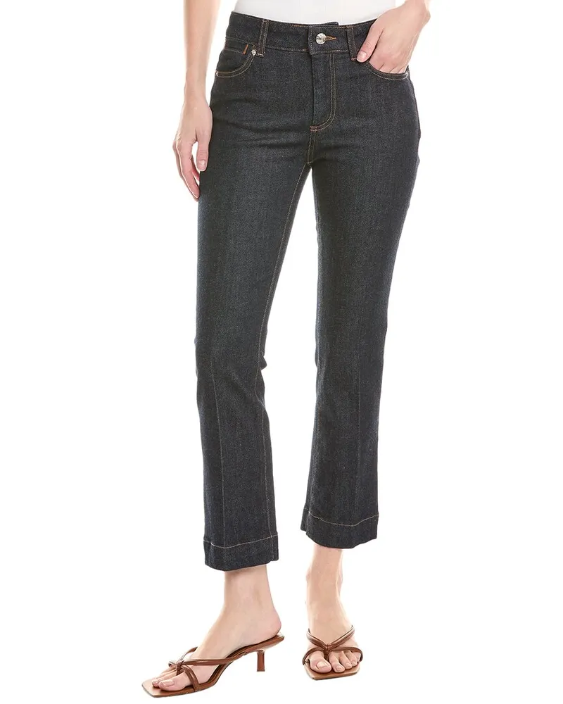 SPORTMAX Medicea Midnight Blue Mini Flare Jean Blue