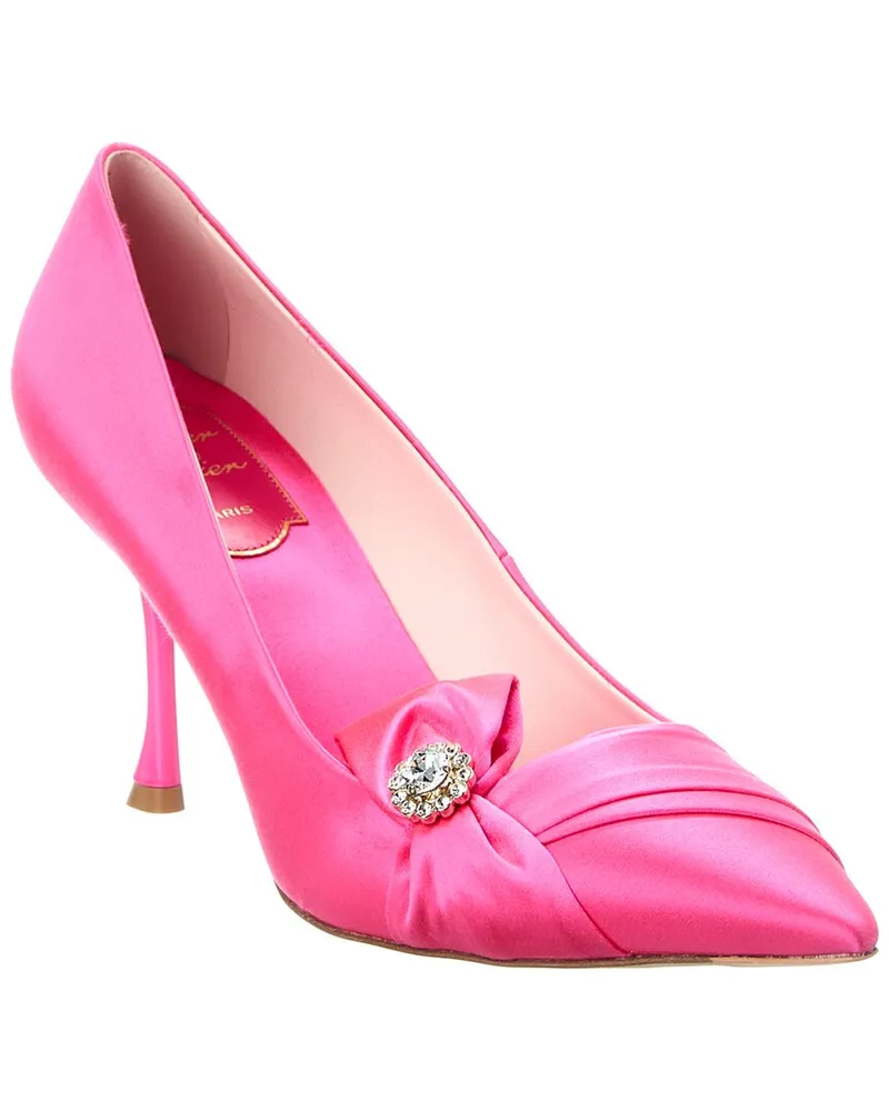 Roger Vivier Lavalliere Satin Pump Pink
