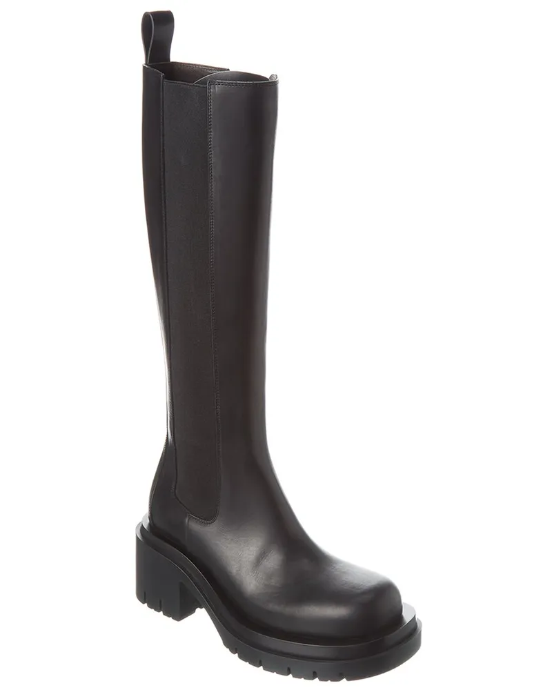 Bottega Veneta Lug Leather Boot Black