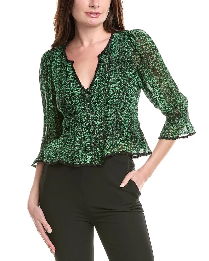 ba&sh Chili Blouse Green