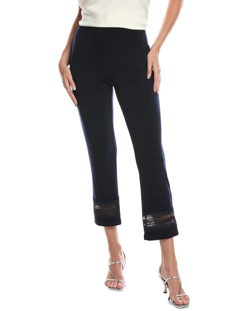 Joseph Ribkoff Lace Ankle Pant Blue