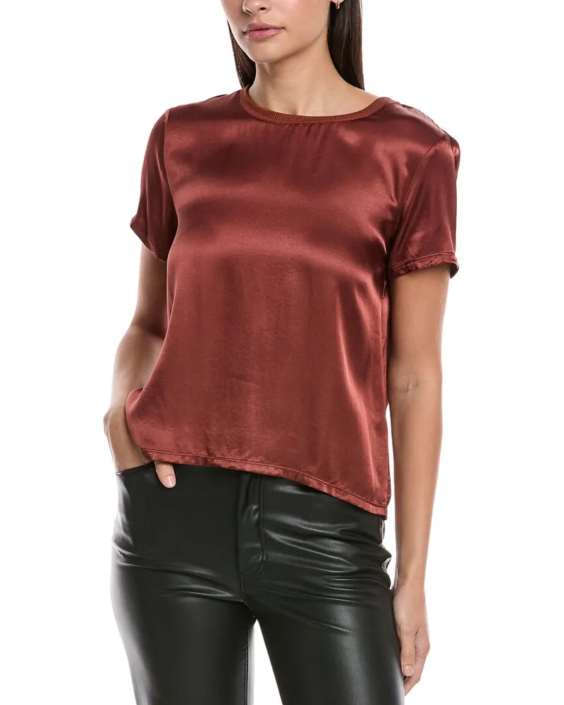 Nation Ltd Marie Boxy Crop Top Brown