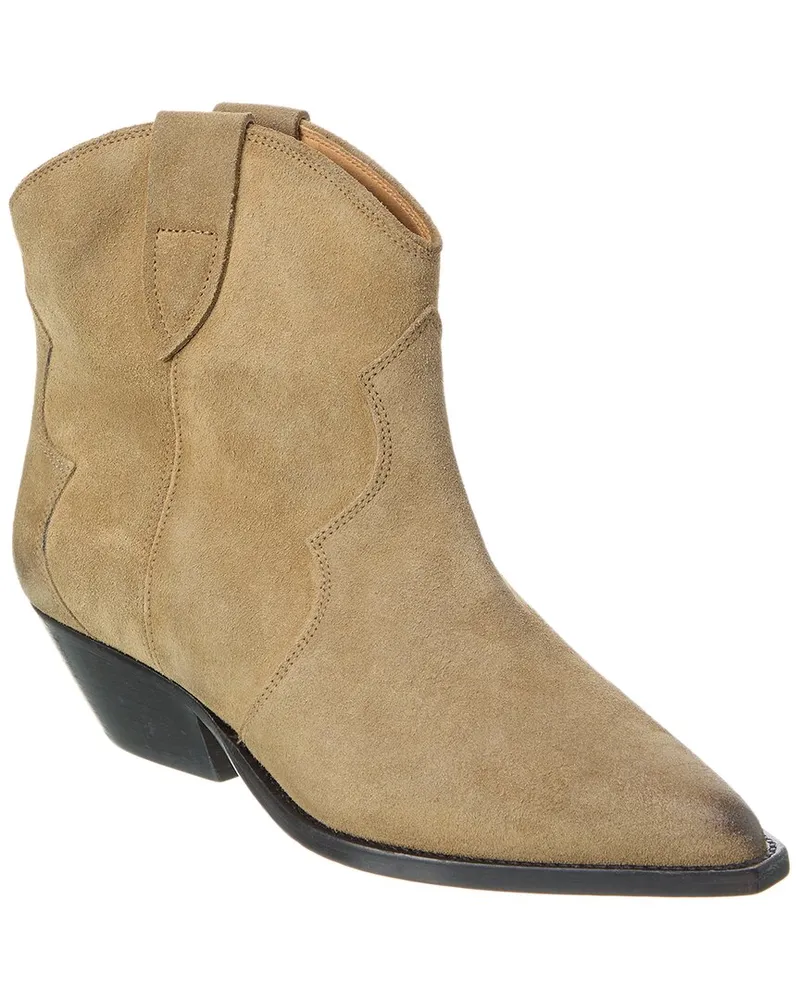 Isabel Marant Dewina Suede Bootie Beige