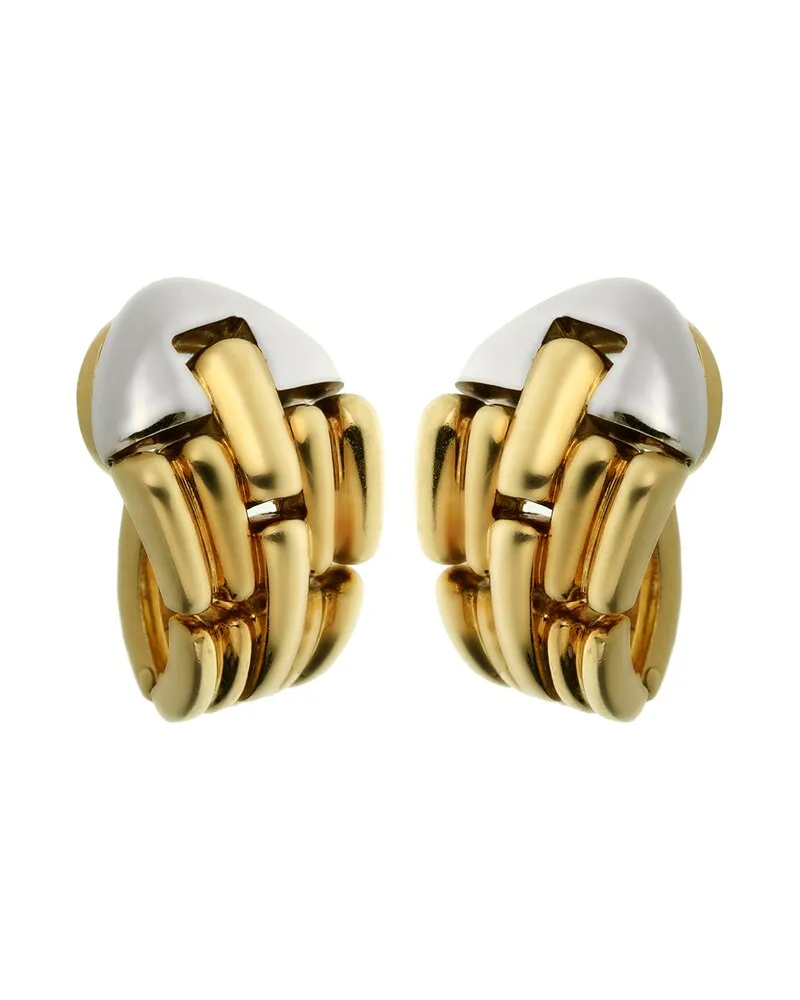 Bulgari 18K Two-Tone Clip-On Hoops (Authentic Pre-Loved Nocolor