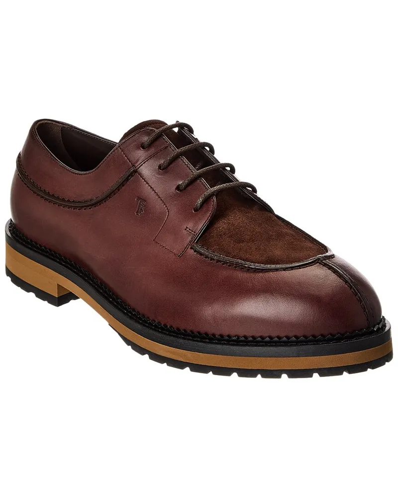 TOD'S TOD’s Leather & Suede Derby Brown