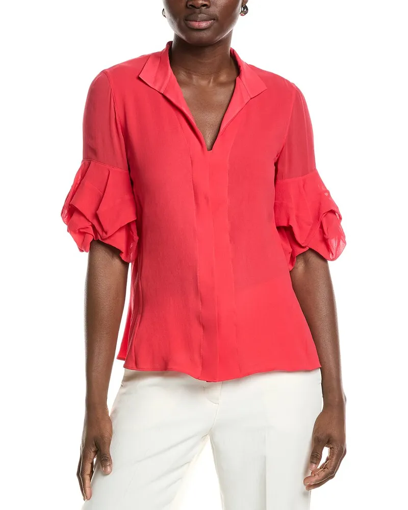 Akris Silk Blouse Red