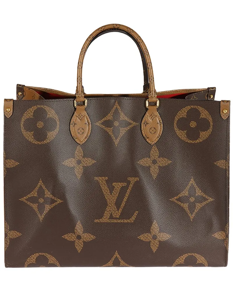 Louis Vuitton Brown Monogram & Monogram Reverse Canvas Onthego GM (Authentic  Pre-Loved Nocolor