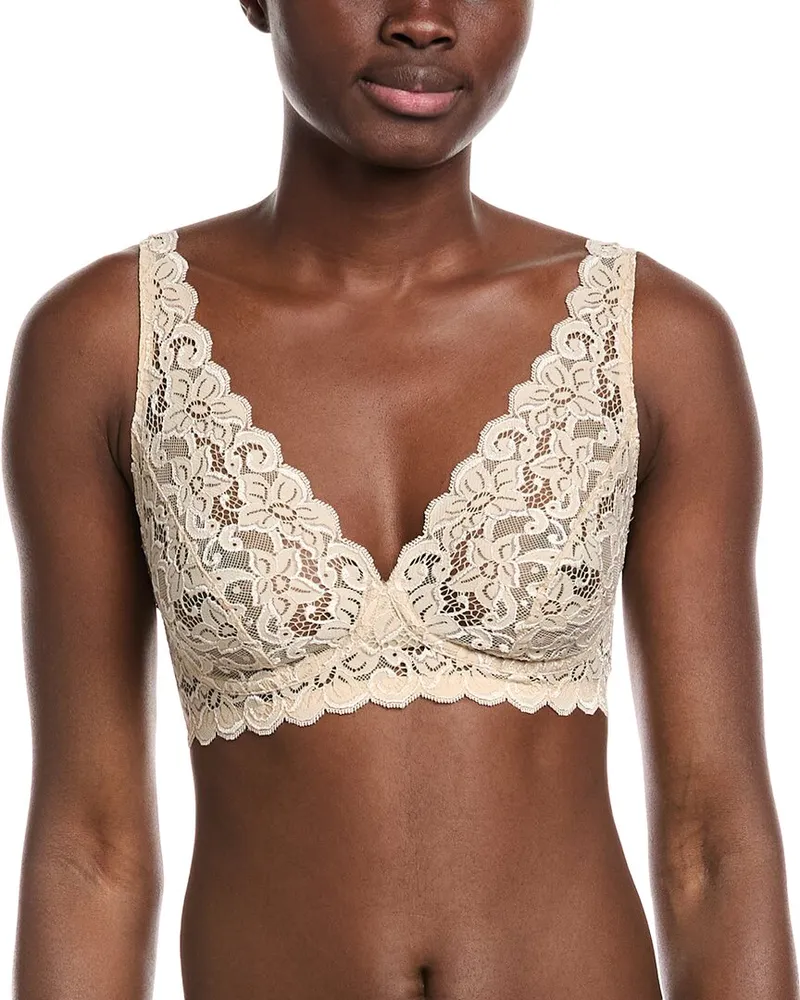 Hanro Luxury Moments Lace Soft Cup Bra Brown