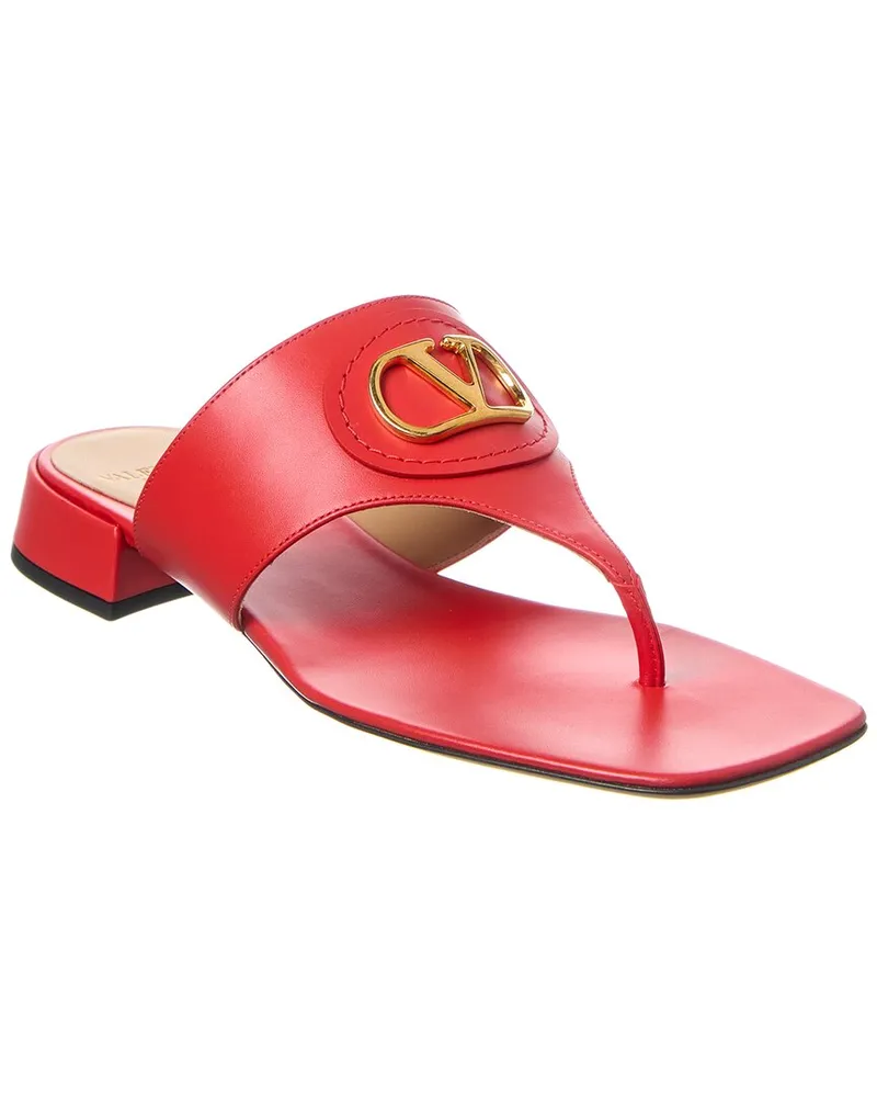 Valentino Garavani VLogo Signature Leather Sandal Orange