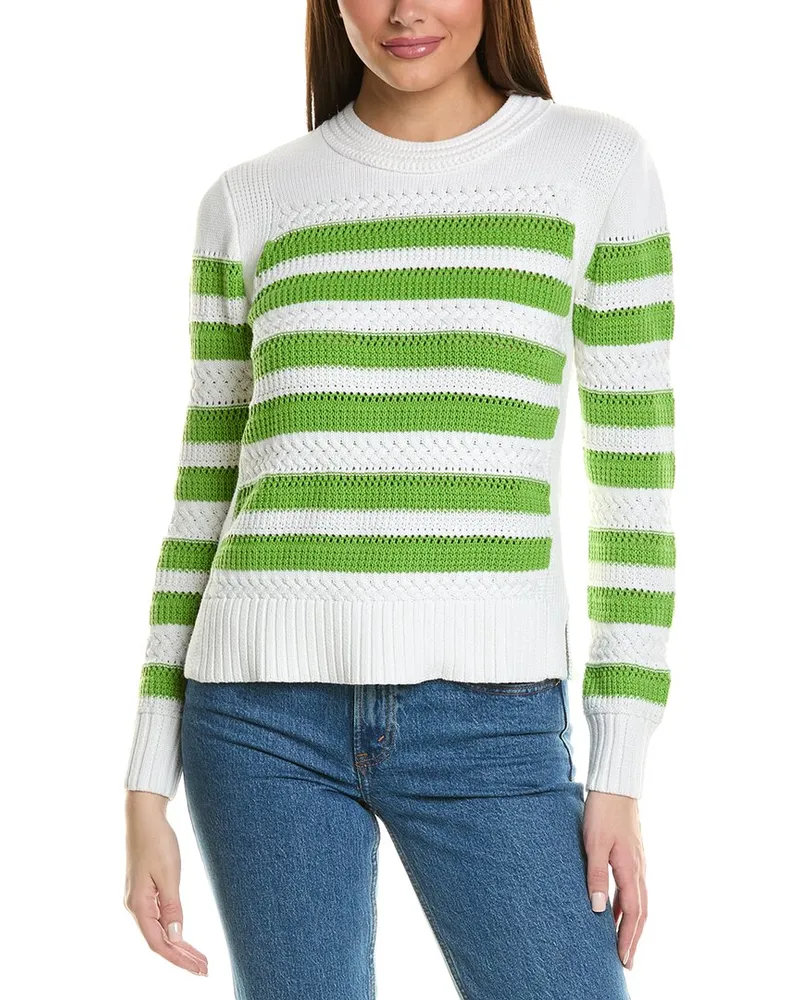 Autumn Cashmere Mixed Stitch Sweater White