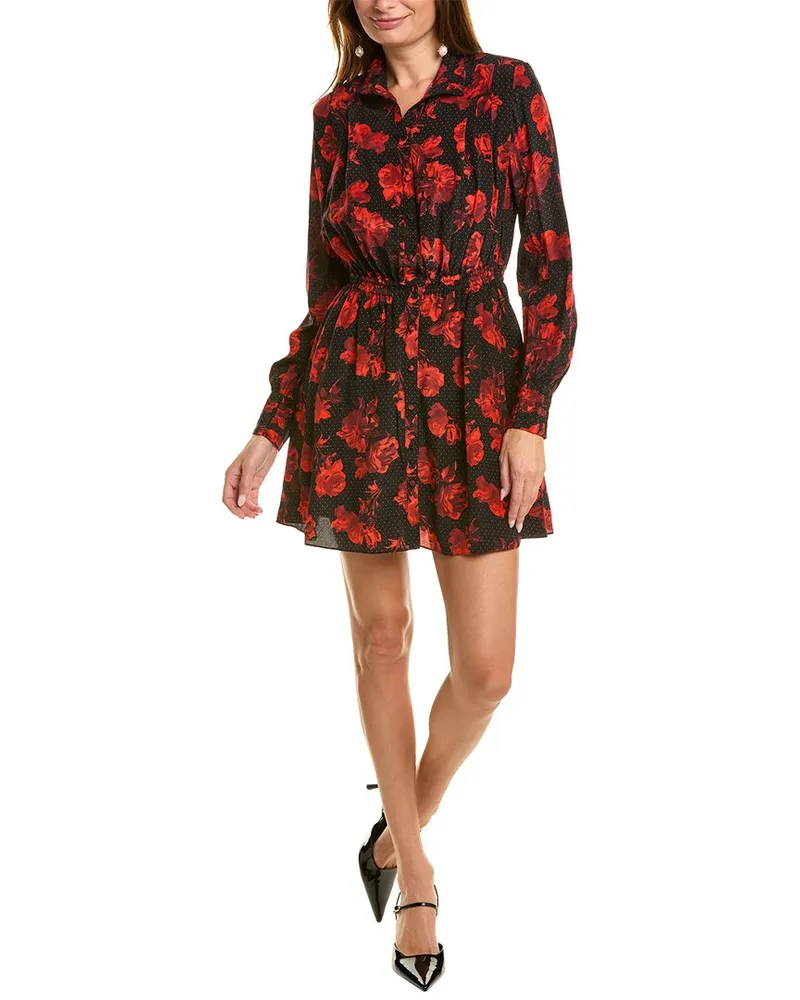 The Kooples Silk Shirtdress Red
