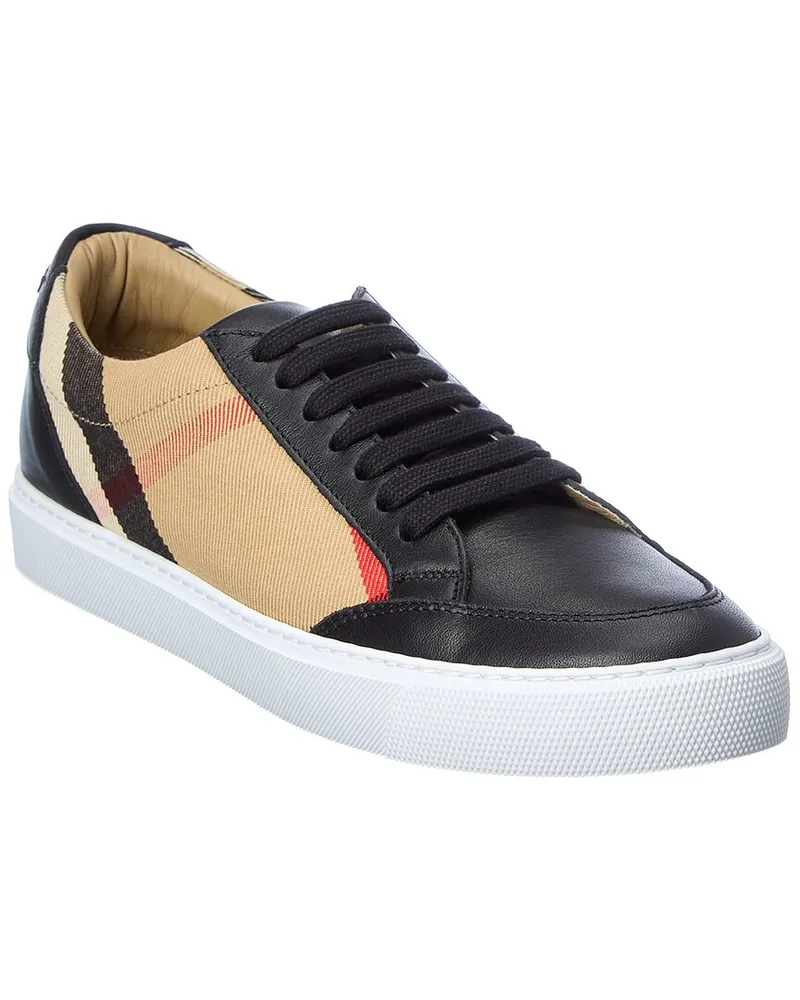 Burberry House Check Canvas & Leather Sneaker Nocolor