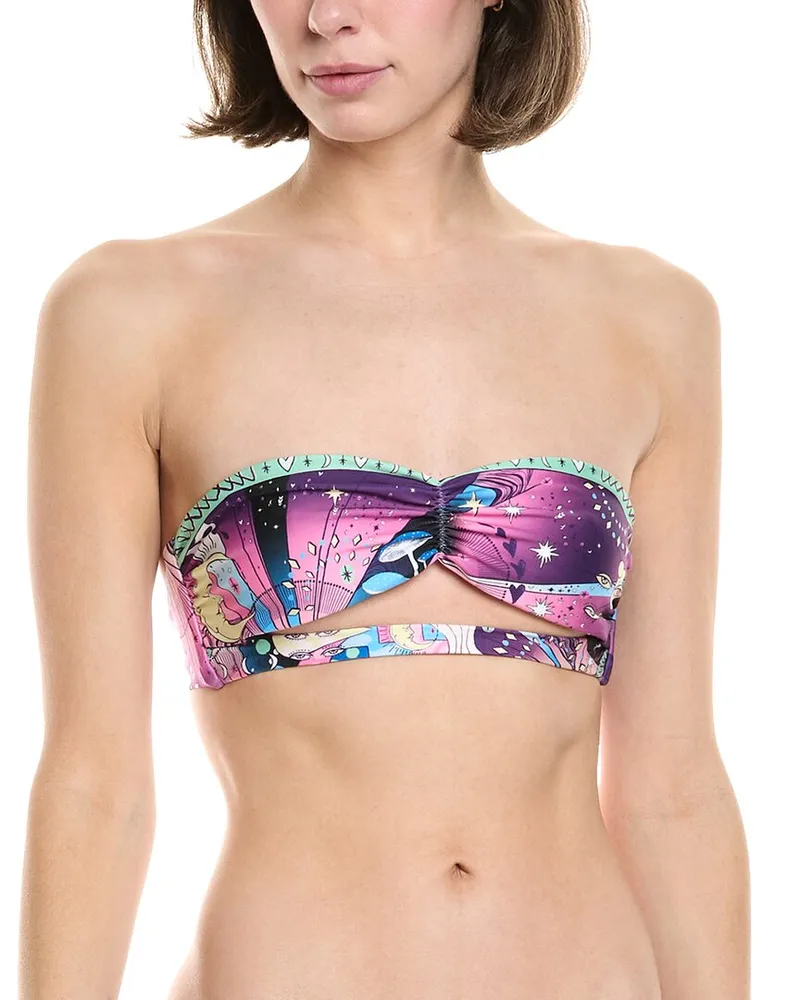 AGUA BENDITA Fuzzy Eter Bikini Top Purple