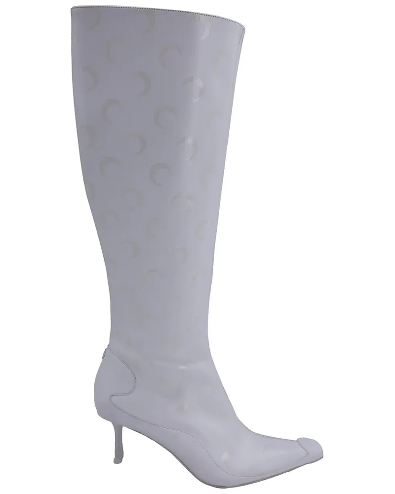 Jimmy Choo Women's Leather x Marine Serre Half Moon Print Knee-High Boot  (Authentic Pre-Loved Nocolor