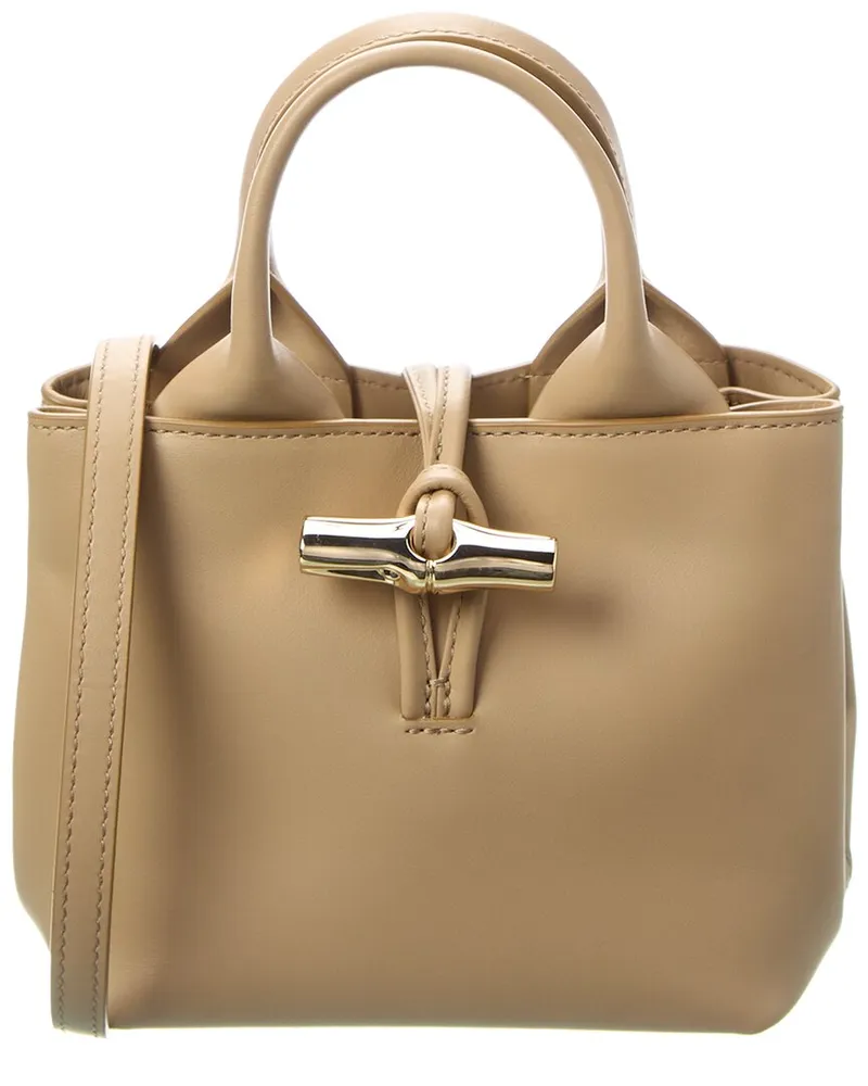 Longchamp Le Roseau XS Leather Handbag Beige