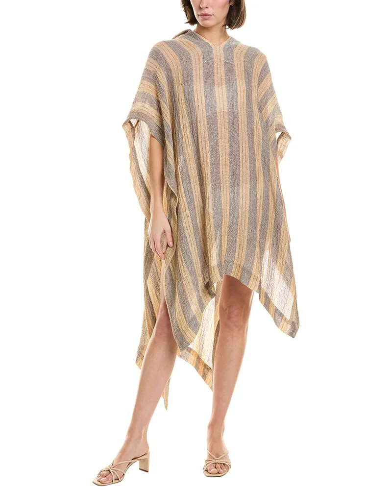 Lisa Marie Fernandez Linen Beach Poncho Beige