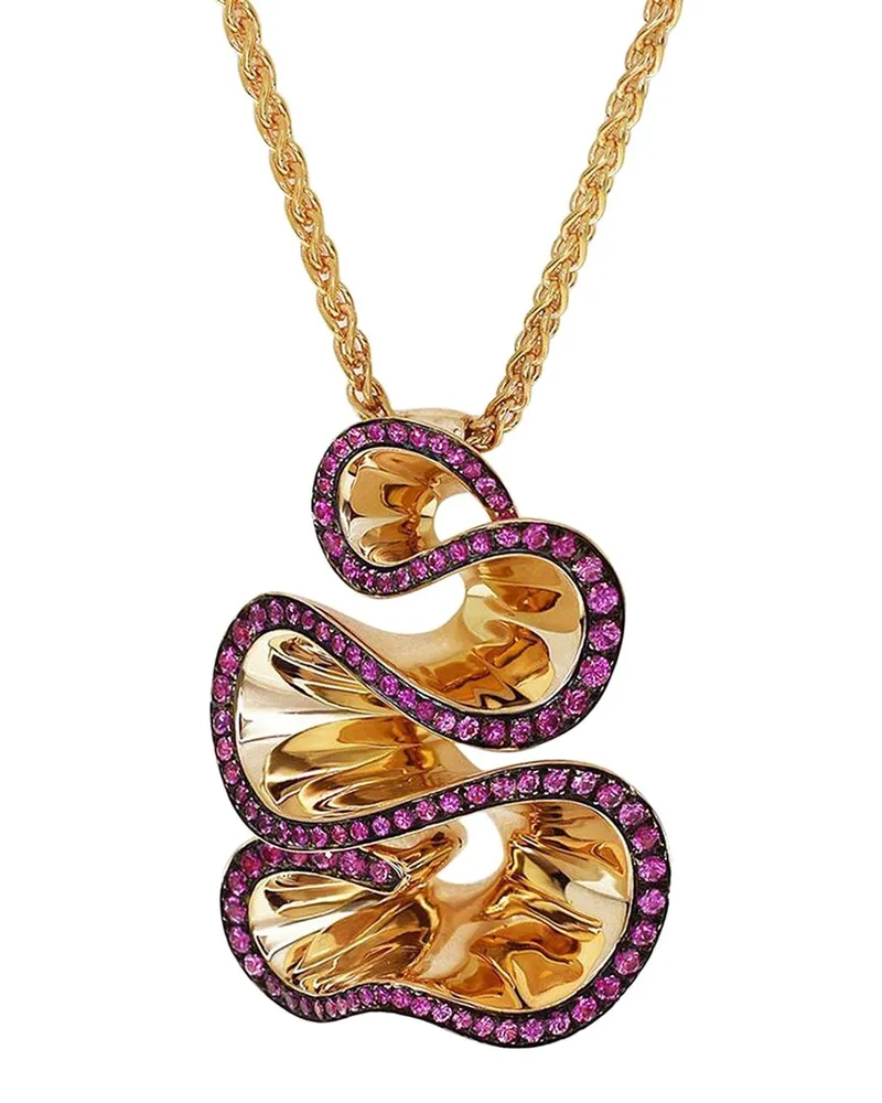 De Grisogono 18K 2.00 ct. tw. Pink Sapphire Zigana Necklace (Authentic Pre-Loved Nocolor