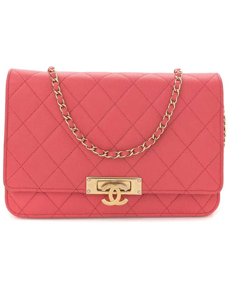 Chanel Pink Caviar Quilted Leather Golden Class Wallet On Chain (Authentic  Pre-Loved Nocolor