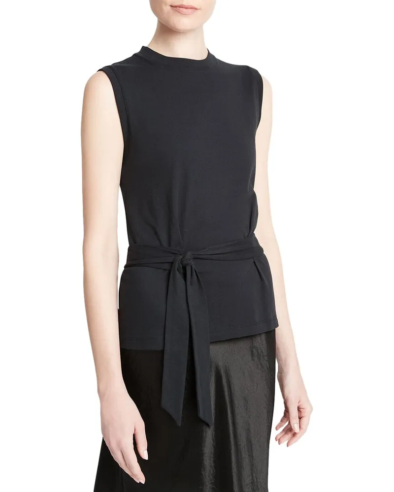 Vince Sleeveless Wrap Top Nocolor