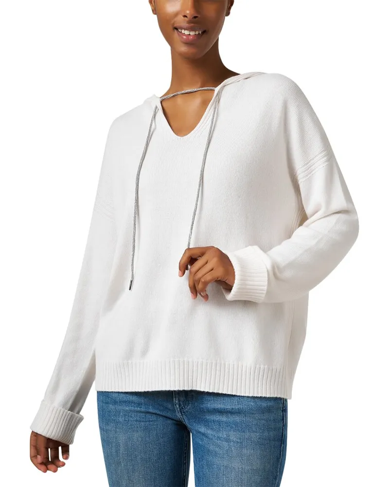D.EXTERIOR Pullover Cashmere & Wool-Blend Hoodie Sweater Nocolor