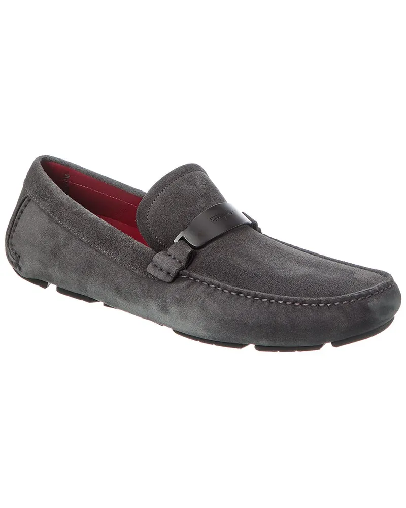 Ferragamo Suede Loafer Grey