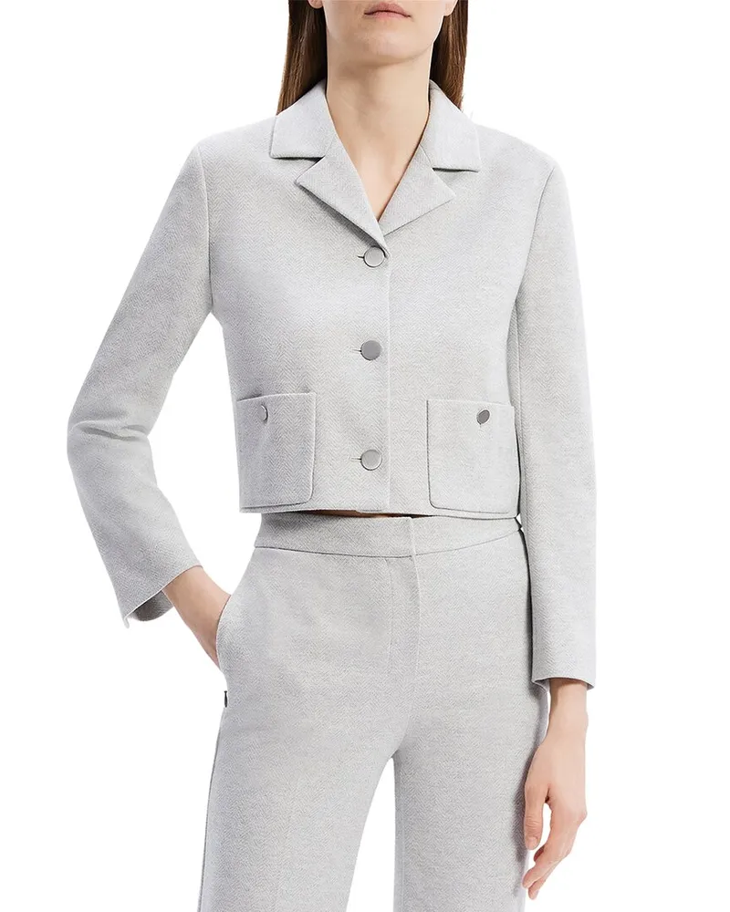 Theory Boxy Crop Patch Jacket Nocolor