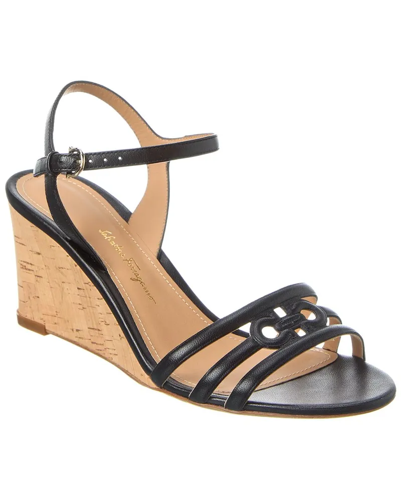 Ferragamo Fieri Leather Wedge Sandal Nocolor