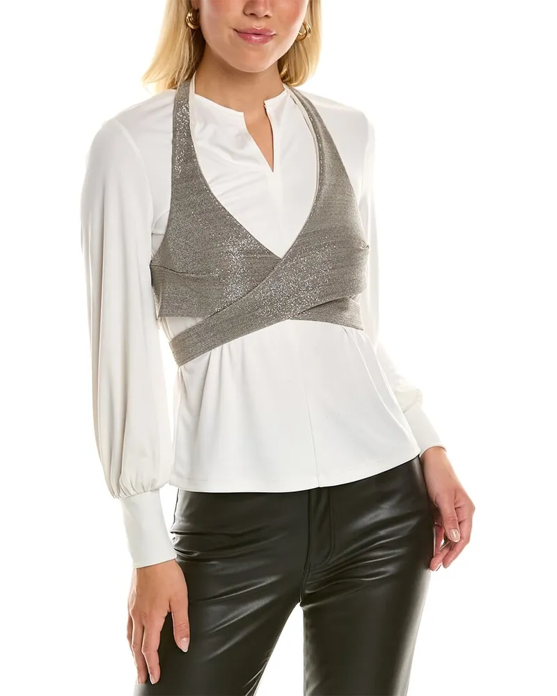 Brunello Cucinelli Ball Chain Silk-Blend Bandeau Top Nocolor