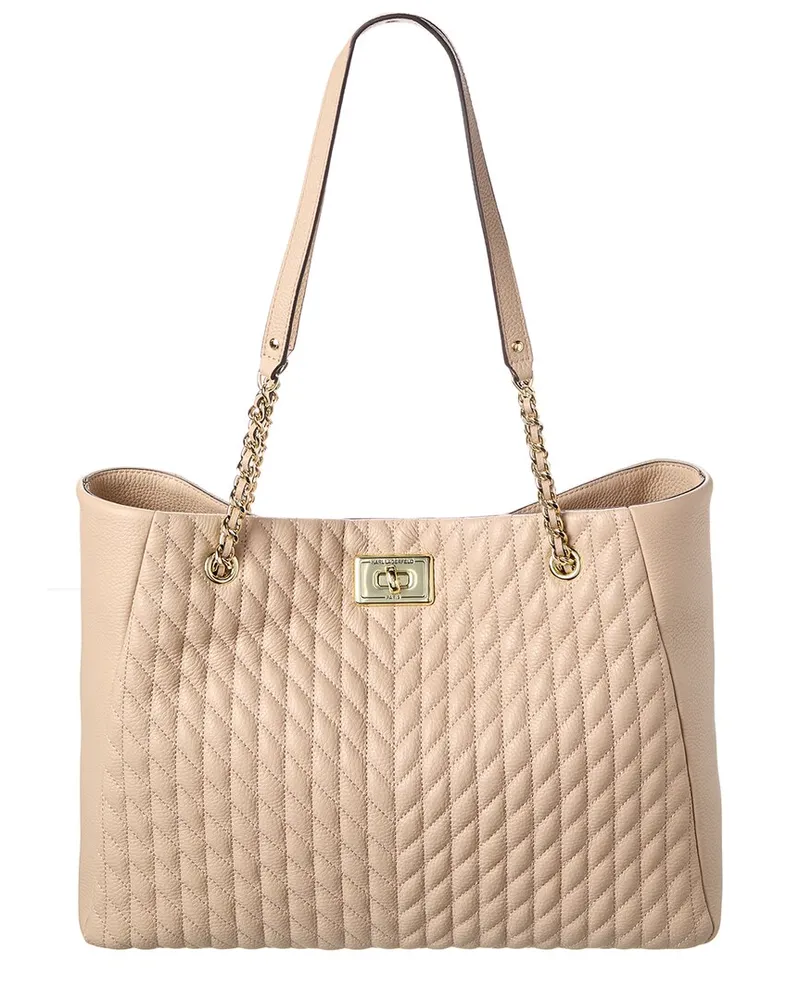 Karl Lagerfeld Agyness Leather Tote Nocolor