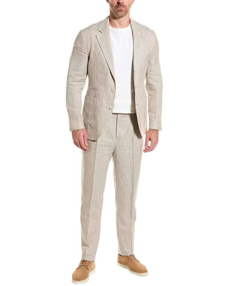 Brunello Cucinelli 2pc Linen & Wool-Blend Suit Nocolor