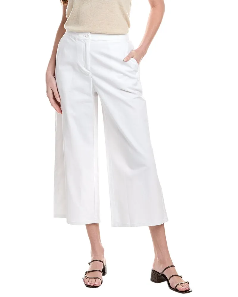 Eileen Fisher Wide Cropped Trouser White