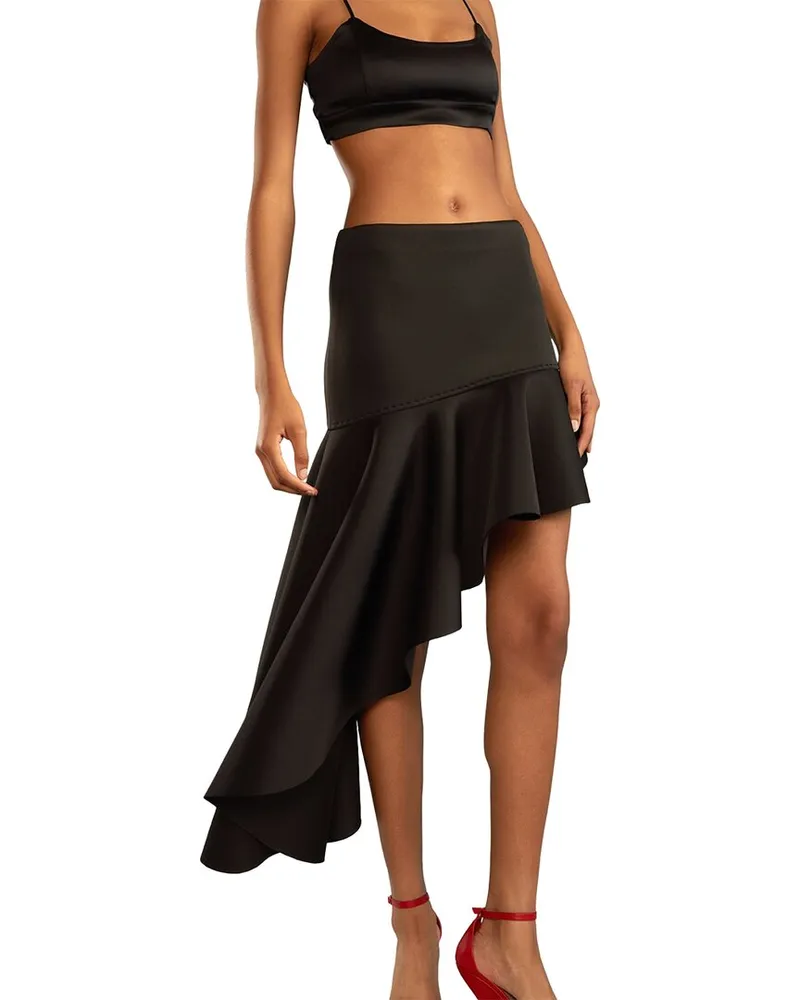 Cynthia Rowley Asymmetrical Bonded Skirt Nocolor