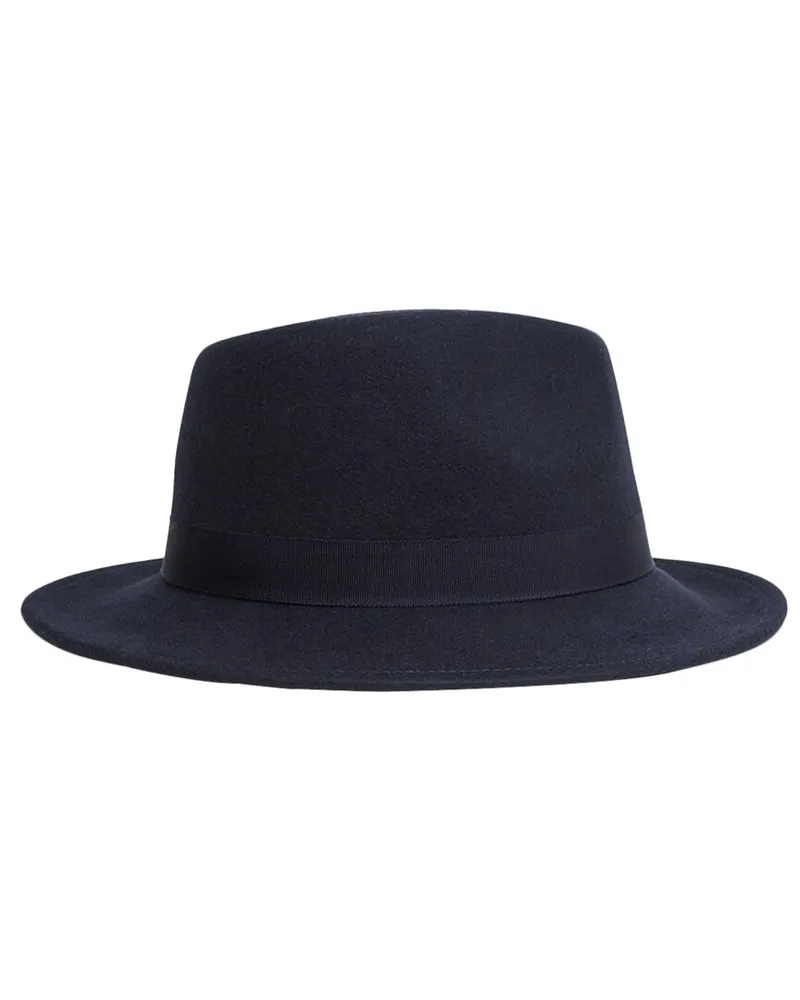 Reiss Ally Wool Fedora Hat Navy