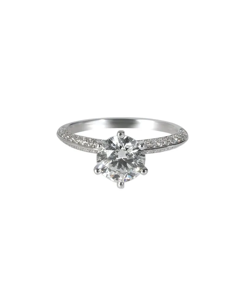 Tiffany & Co. Pave Tiffany Setting Platinum 0.74 ct. tw. Diamond Engagement Ring (Authentic Pre-Loved Nocolor