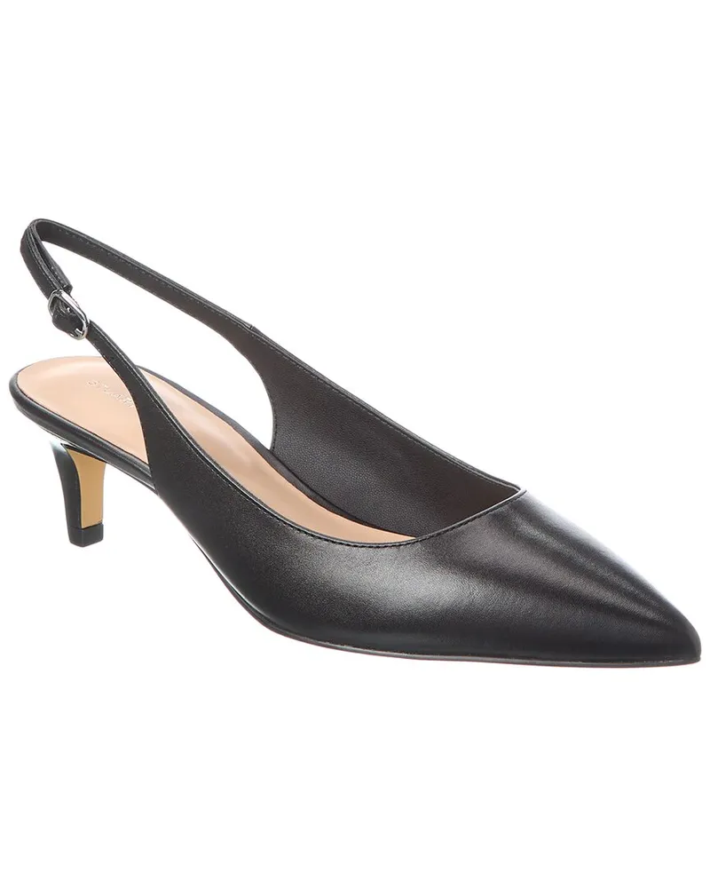 Stuart Weitzman Mara 50 Leather Slingback Pump Black