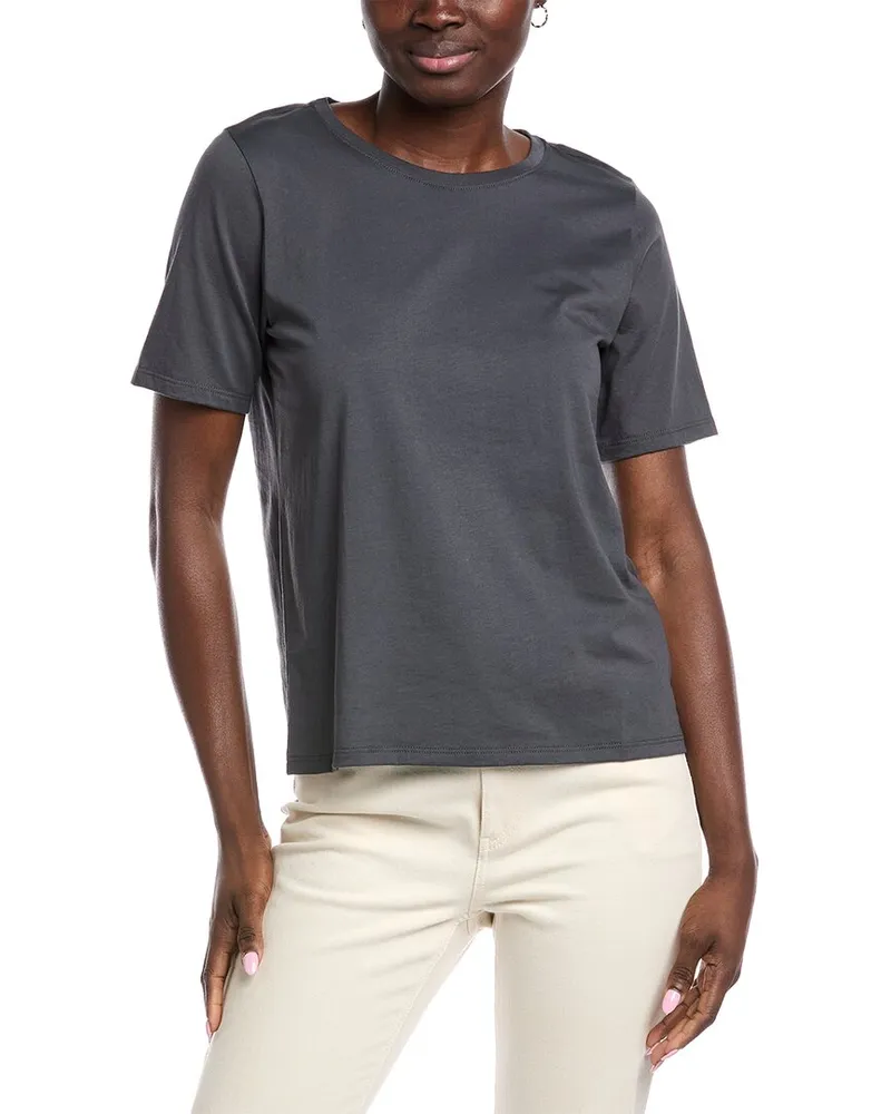 Eileen Fisher Round Neck T-Shirt Grey
