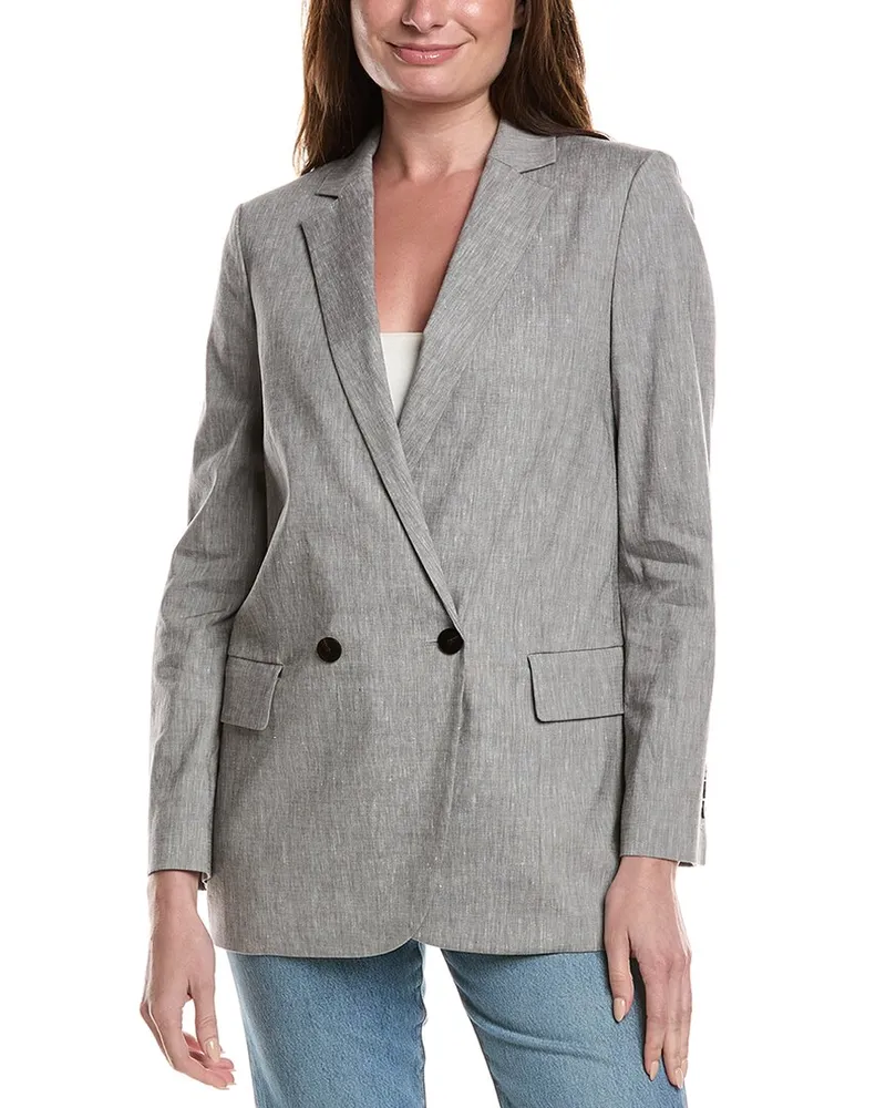 Theory Double Breasted Oversized Boy Jacket Nocolor