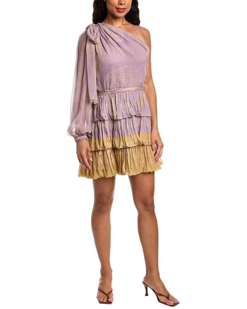 Ulla Johnson Leah Silk Mini Dress Purple