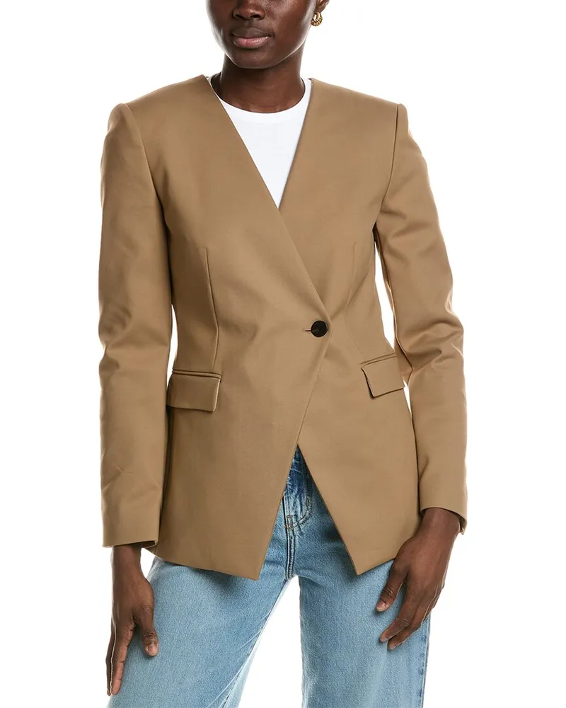 Theory Angled Blazer Brown