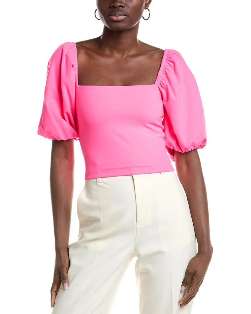 Susana Monaco Puff Sleeve Top Pink