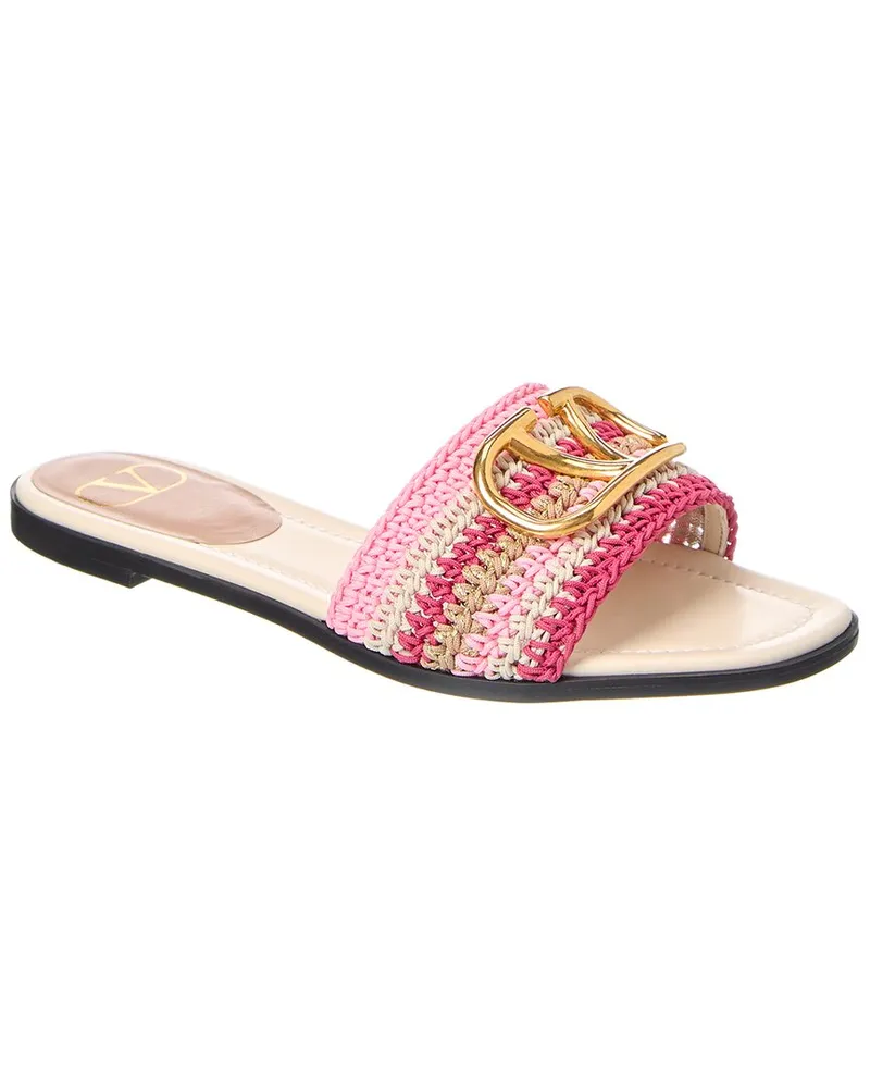Valentino Garavani VLogo Signature Woven Sandal Pink