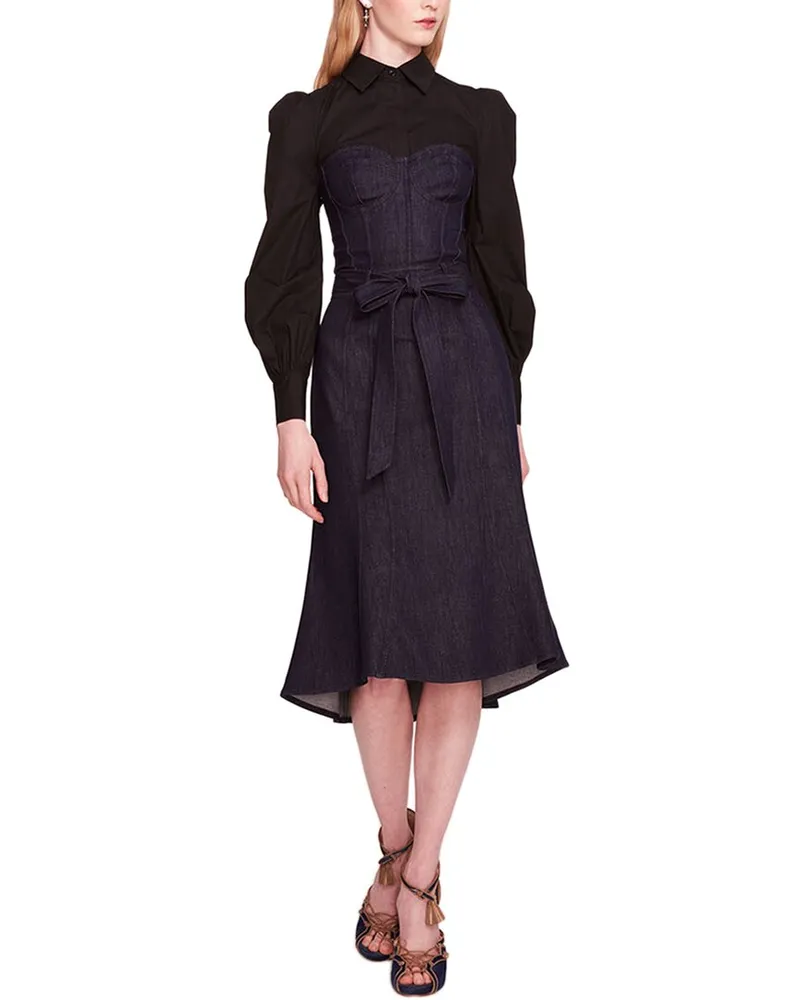 Marchesa Midi Dress Blue