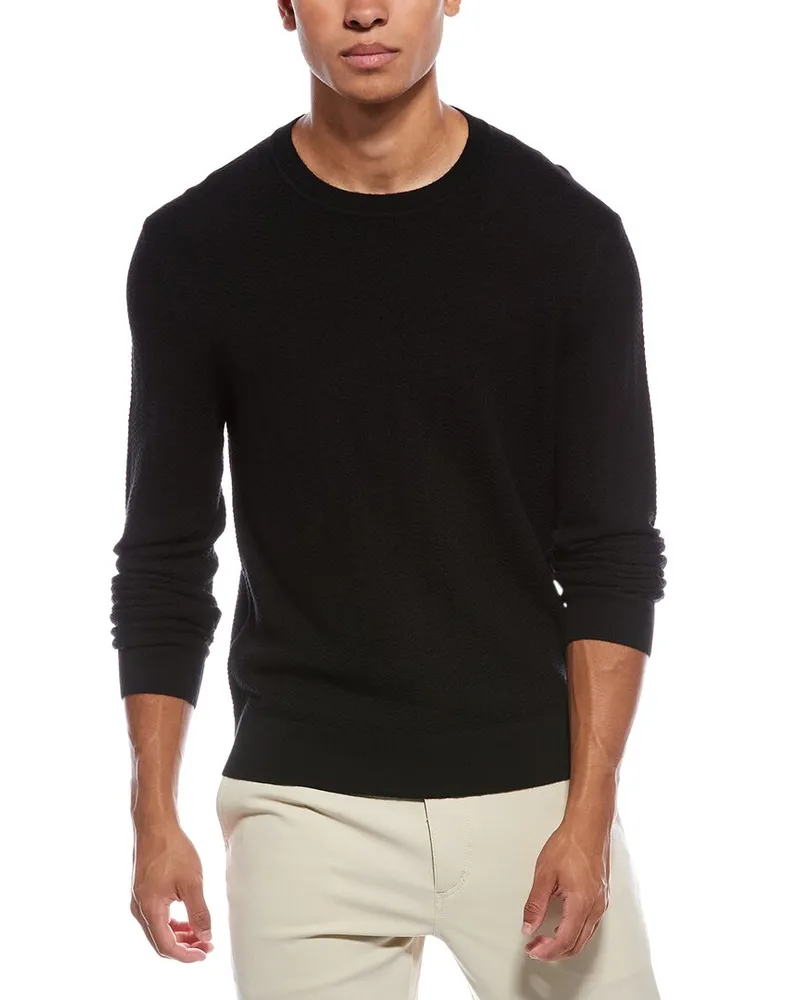 Theory Wool-Blend Crewneck Sweater Black